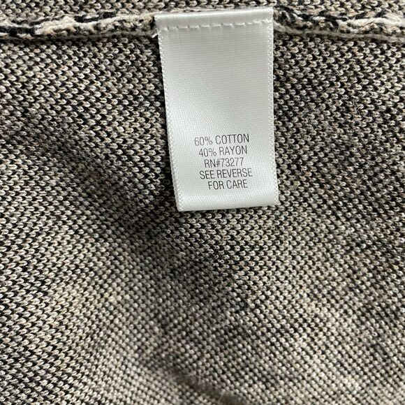 Croft & Barrow Leopard Print Open Front Cardigan Sweater Women's Petite Medium - Picture 6 of 7